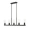 Z-Lite Titus 5 Light Linear Chandelier, 5in. W x 12in. H, Matte Black 826-5L-MB - alternate 1